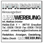 Impressum UNIWERBUNG GAZ